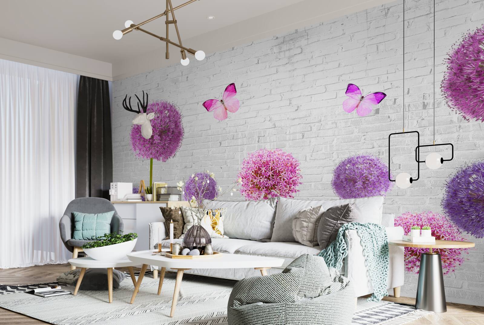 Fototapeta nadýchané púpavy vo všetkých farbách