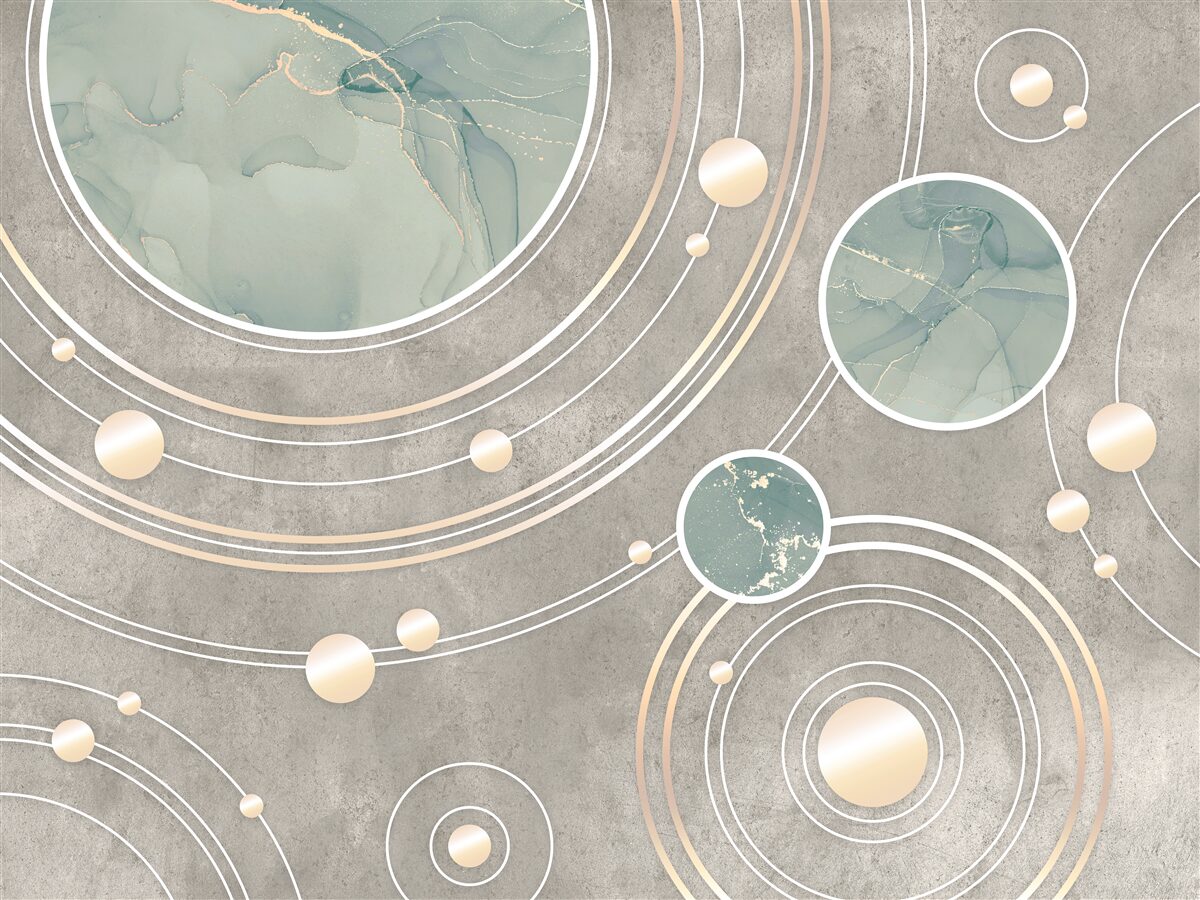 Fototapeta vesmírne abstraktné kruhy