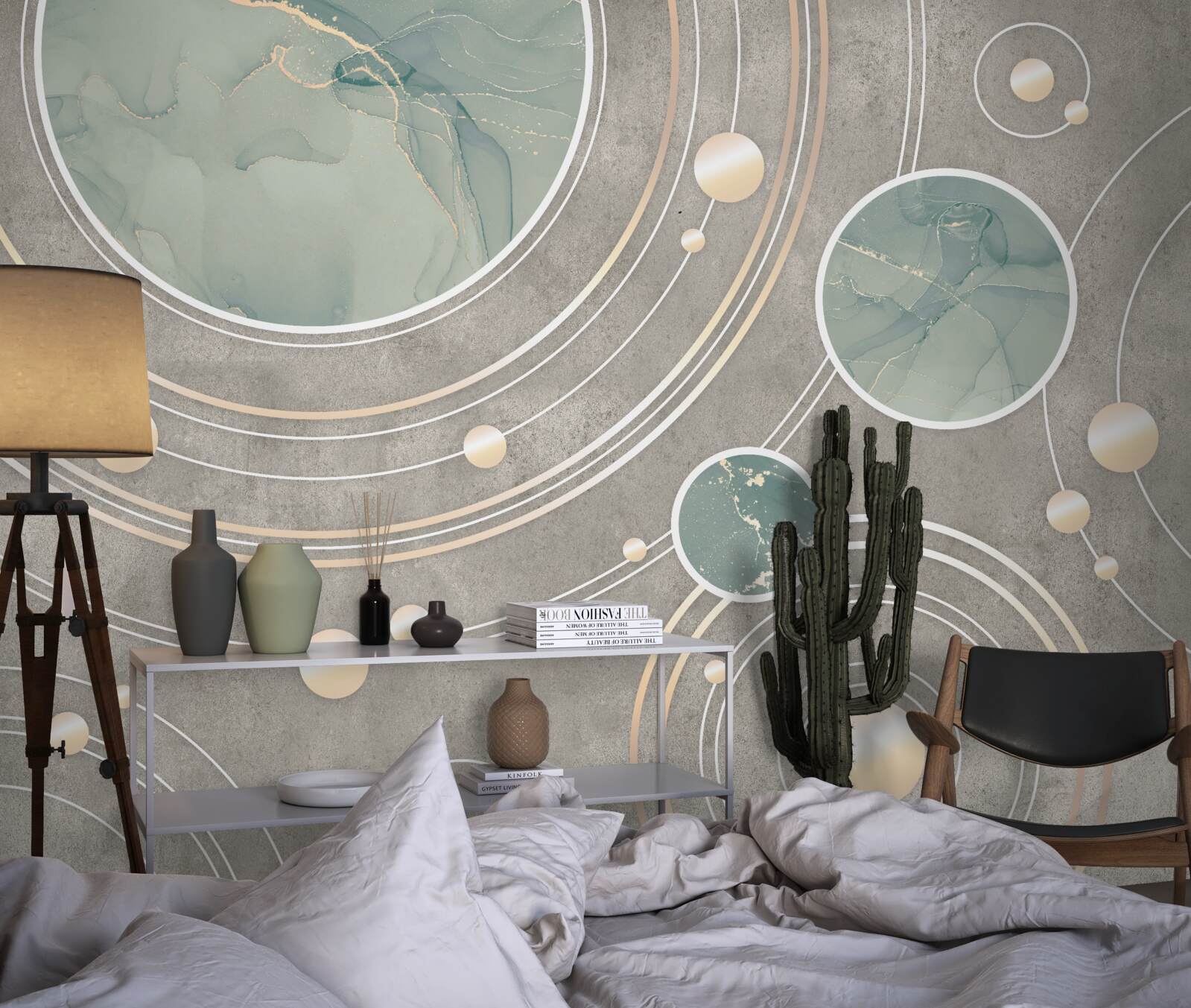 Fototapeta vesmírne abstraktné kruhy