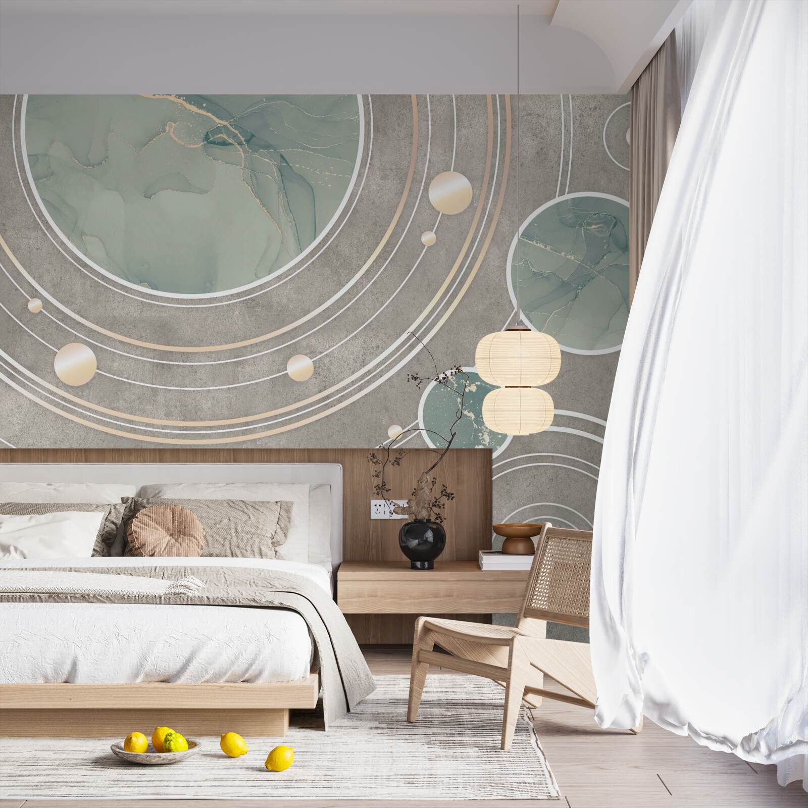 Fototapeta vesmírne abstraktné kruhy