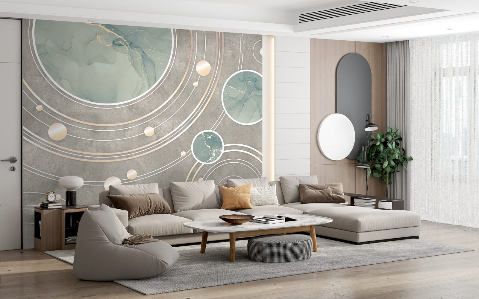 Fototapeta vesmírne abstraktné kruhy