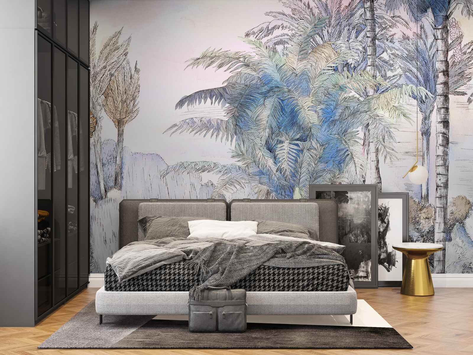 Fototapeta vysoké stromy medzi skalami