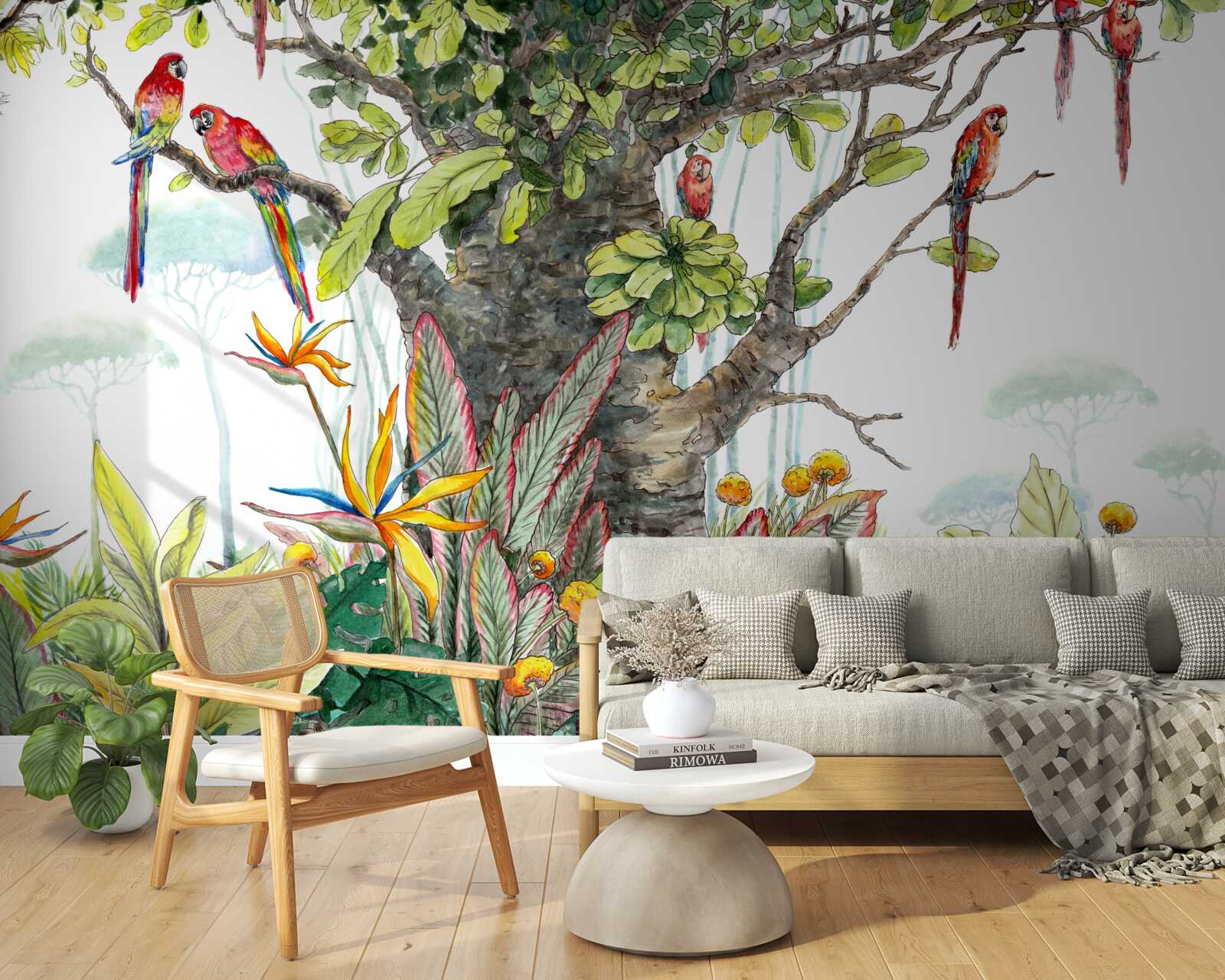 Fototapeta starobylý strom medzi zeleňou