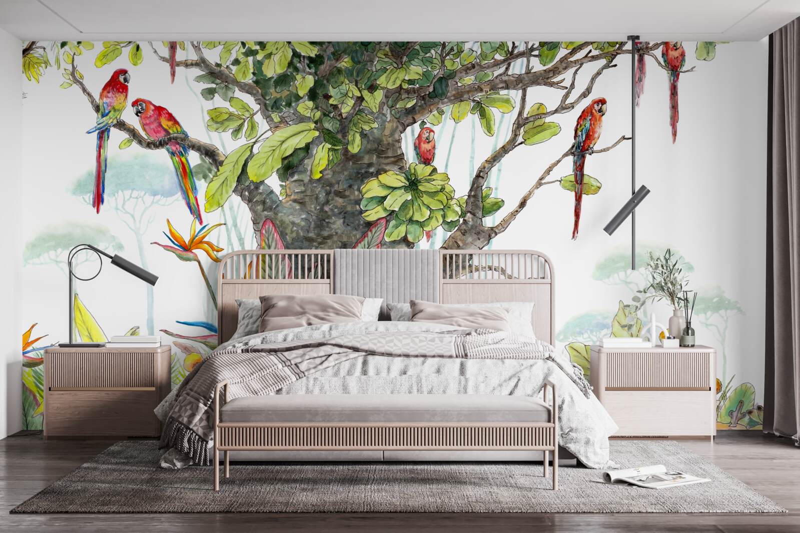 Fototapeta starobylý strom medzi zeleňou