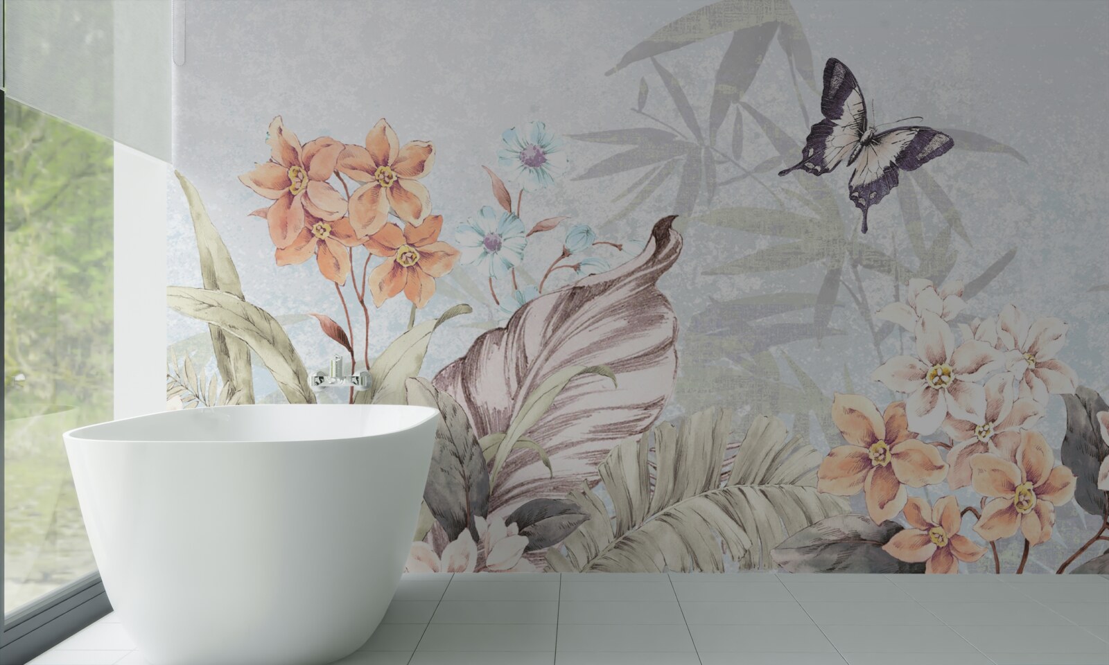 Fototapeta kvety džungle na vode