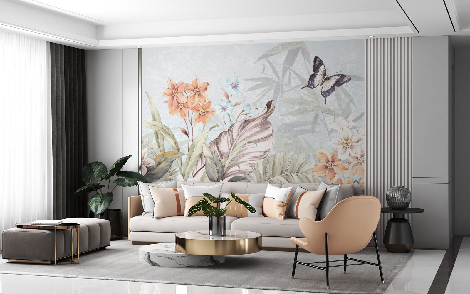 Fototapeta kvety džungle na vode