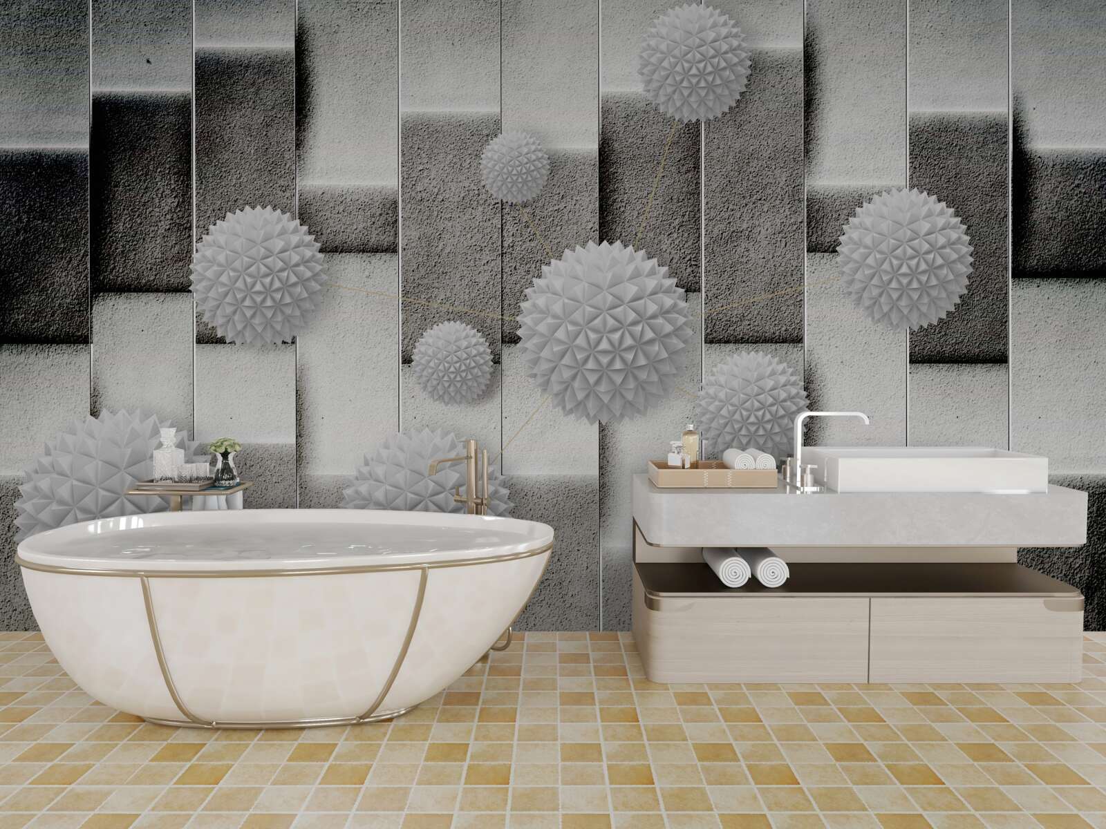 Fototapeta geometria a špicaté tvary