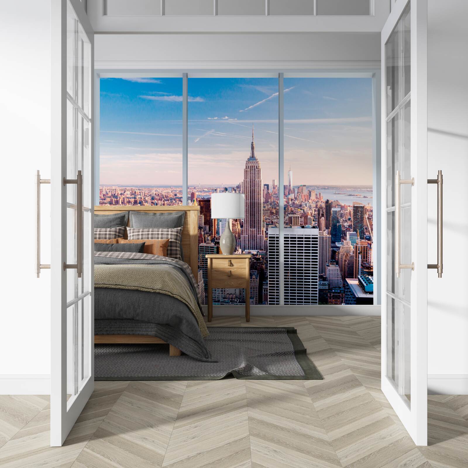 Fototapeta pohľad na metropolu z okna