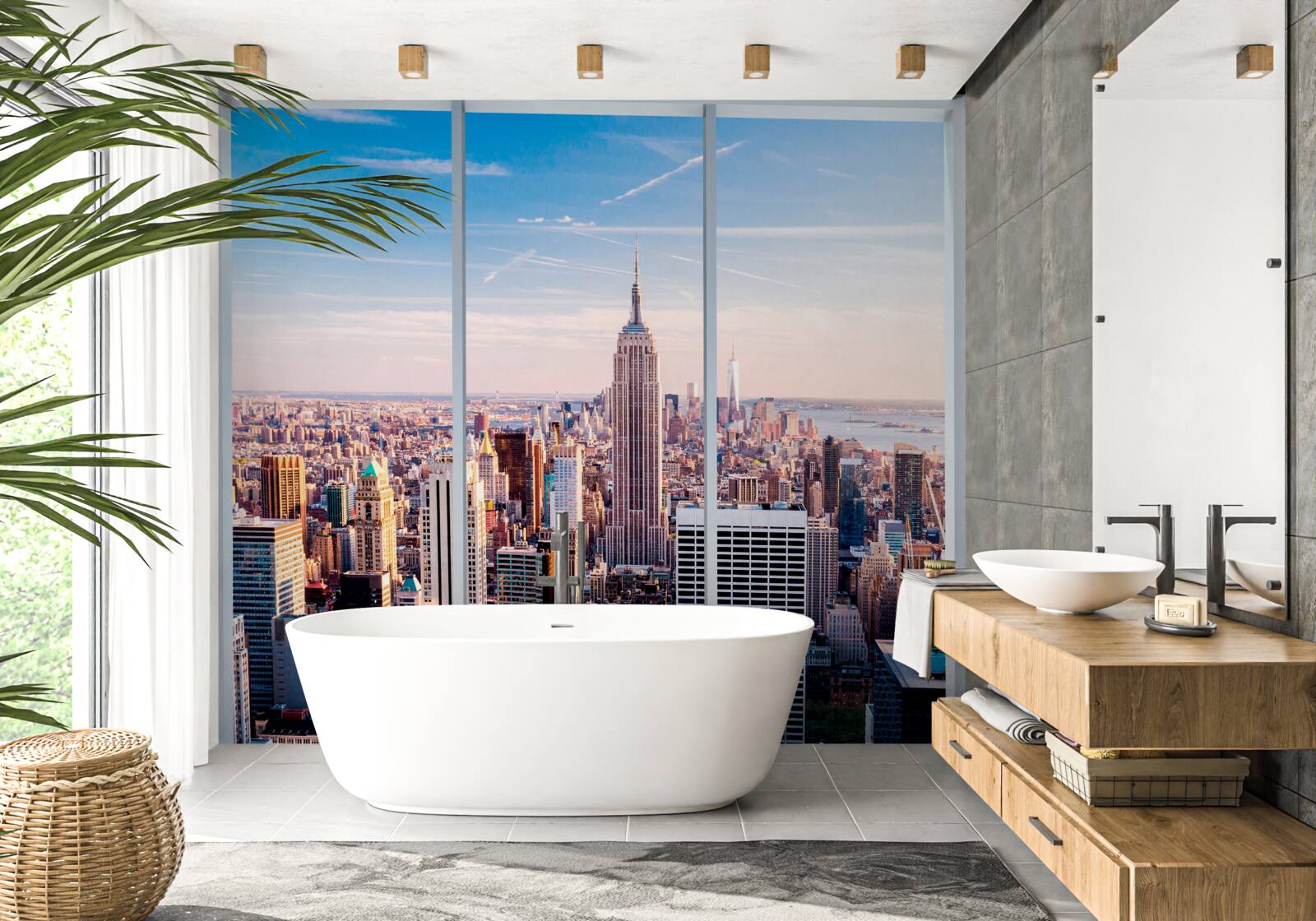 Fototapeta pohľad na metropolu z okna