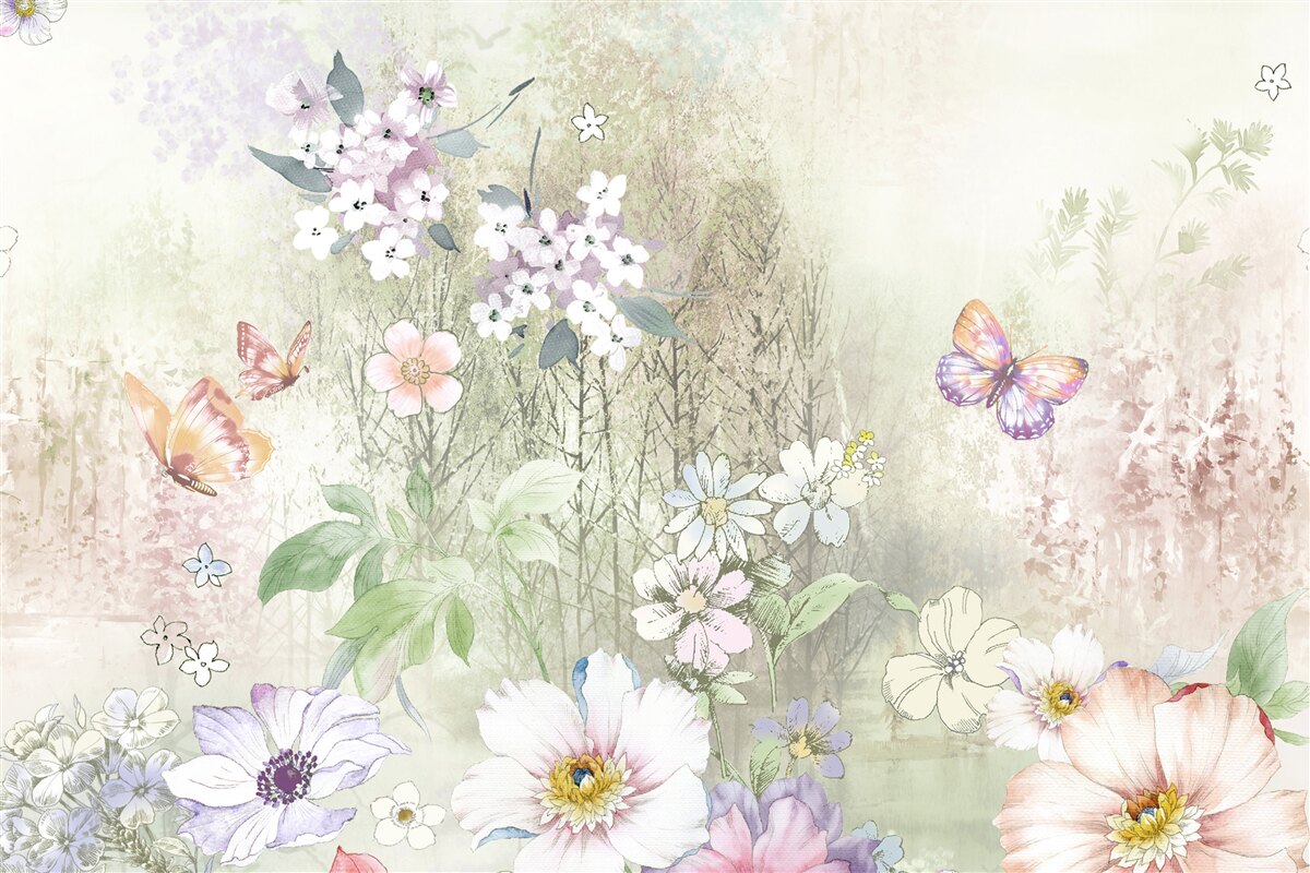 Fototapeta sortiment lúčnych kvetov