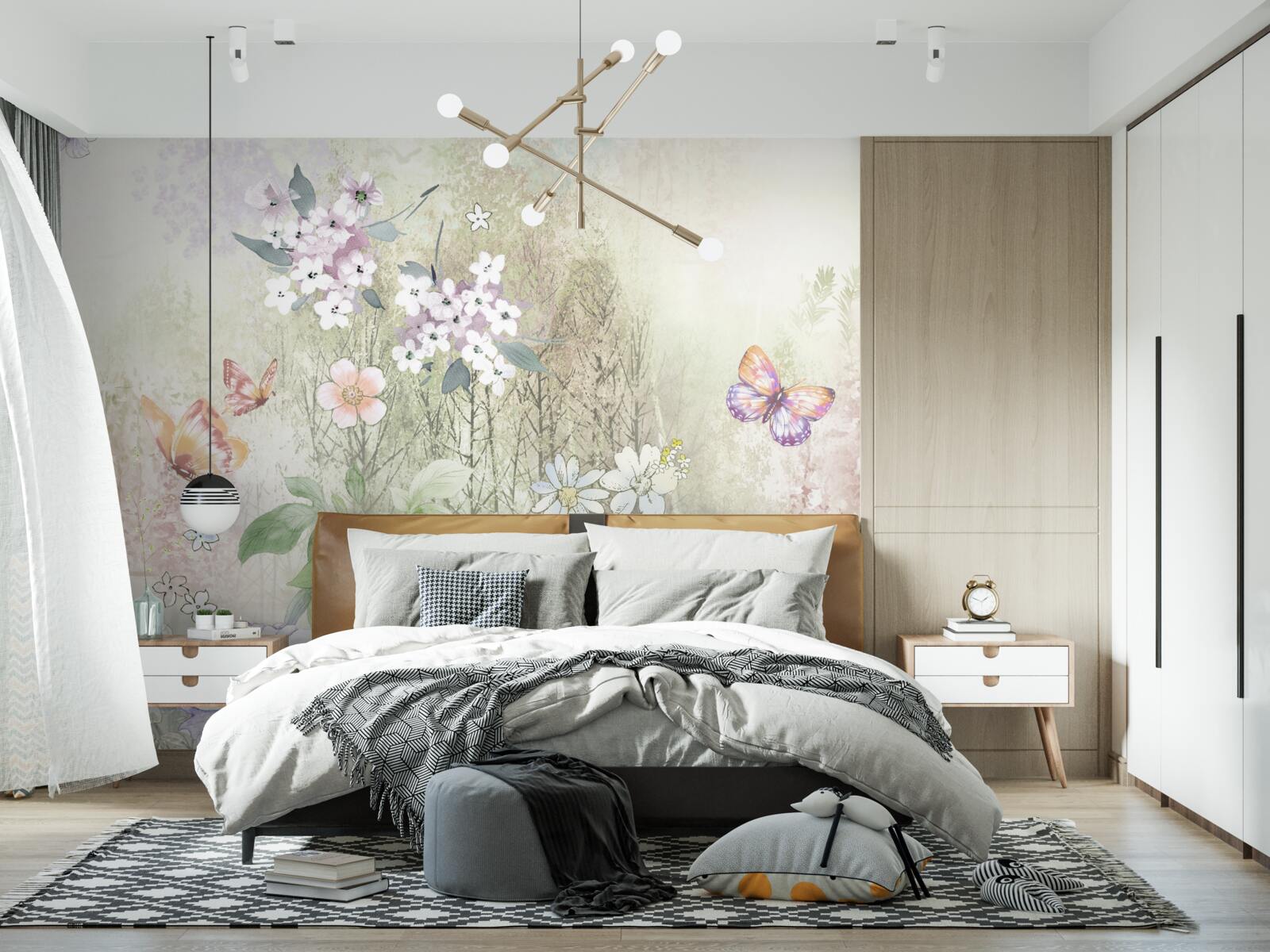 Fototapeta sortiment lúčnych kvetov