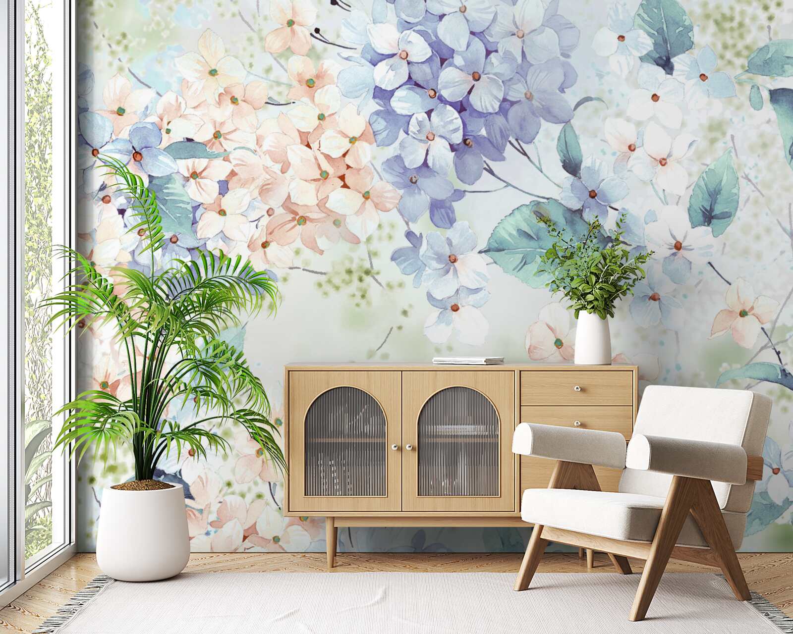 Fototapeta kvety hortenzie kvitnú jasne na jar