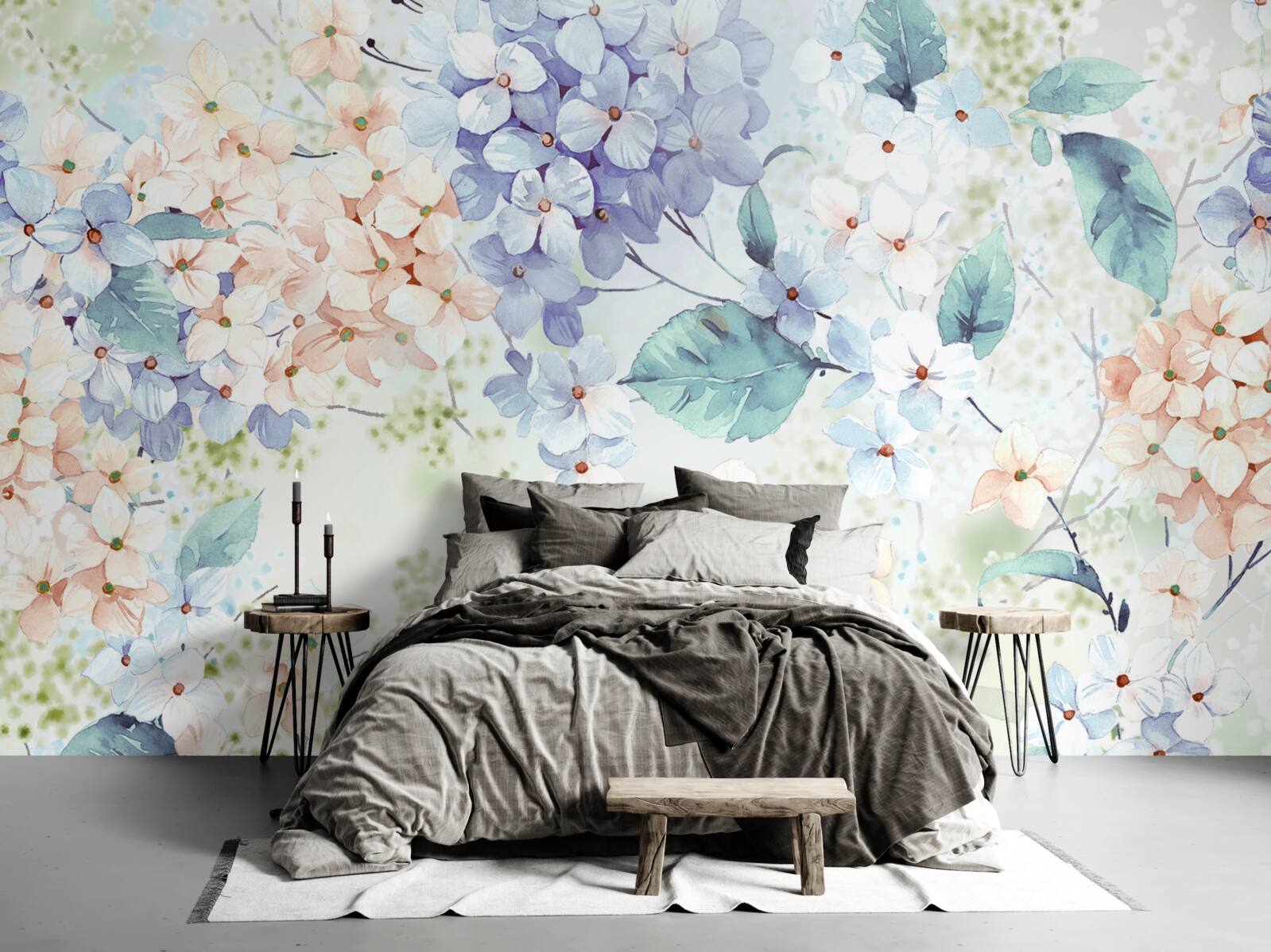 Fototapeta kvety hortenzie kvitnú jasne na jar