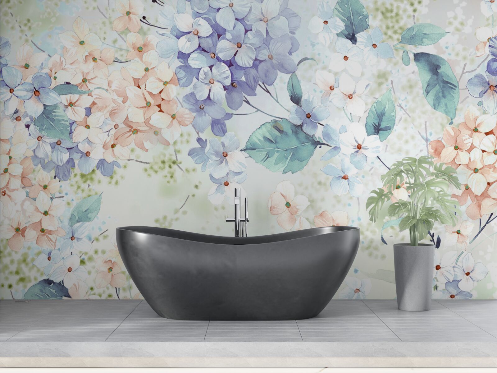 Fototapeta kvety hortenzie kvitnú jasne na jar