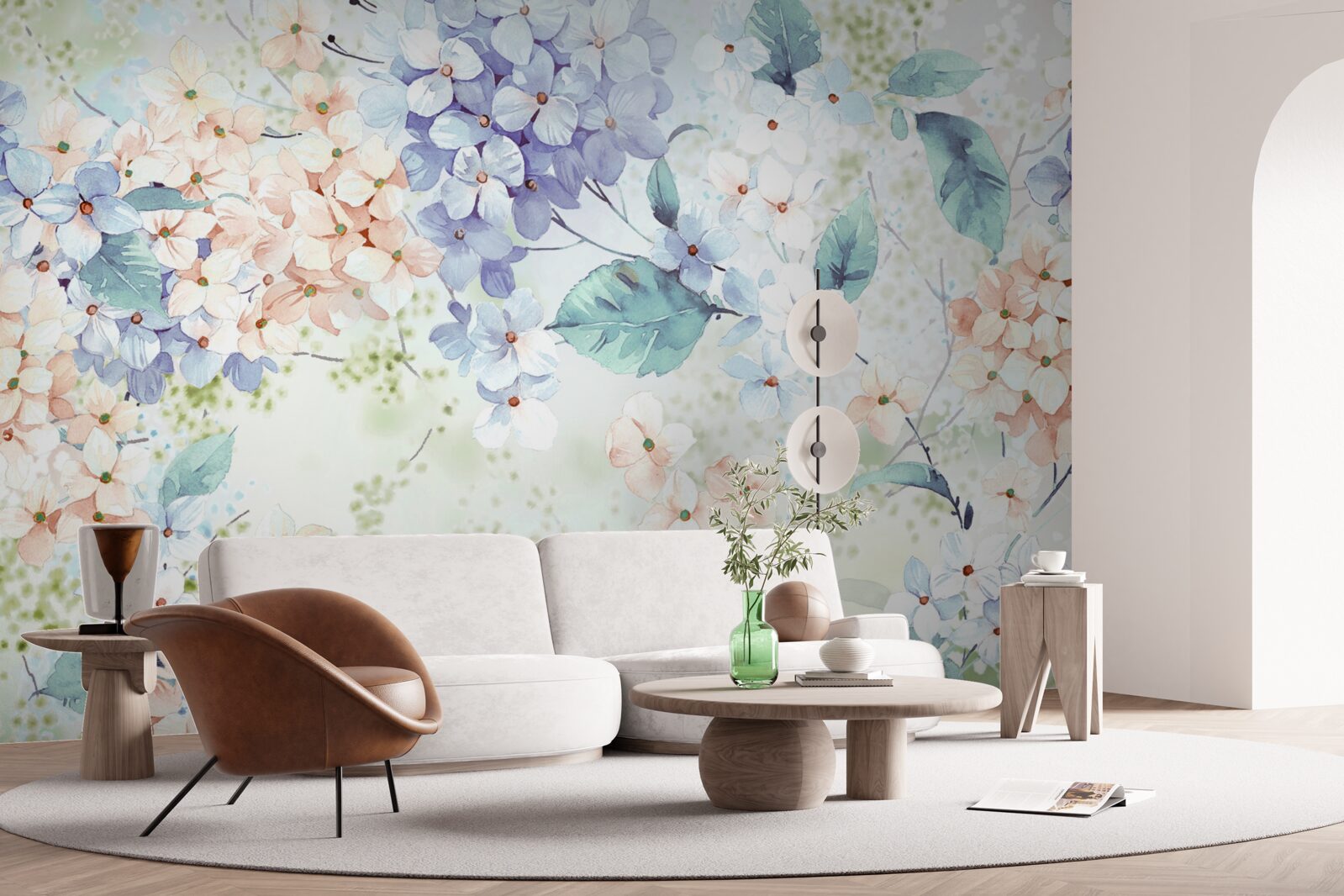 Fototapeta kvety hortenzie kvitnú jasne na jar