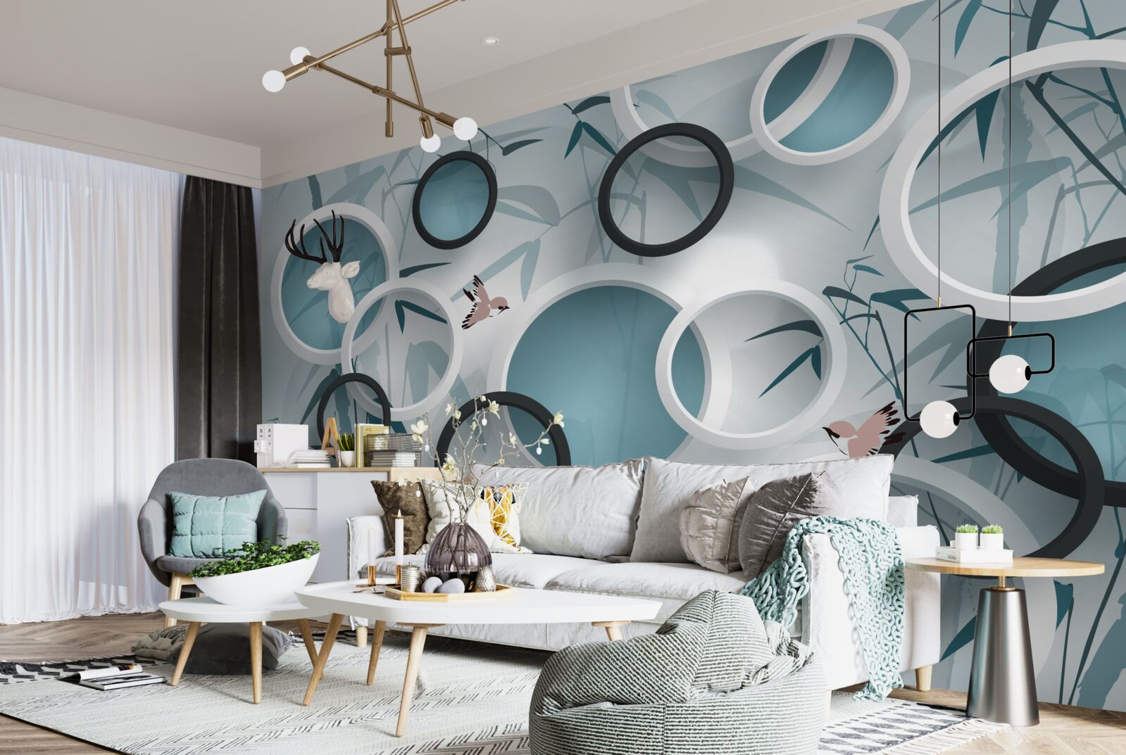 Fototapeta náhodné vzory na listoch