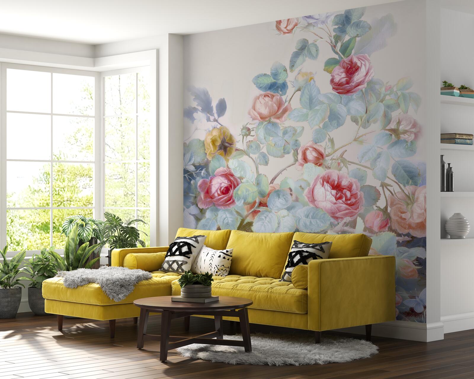 Fototapeta púčiky ruží maľované akvarelom