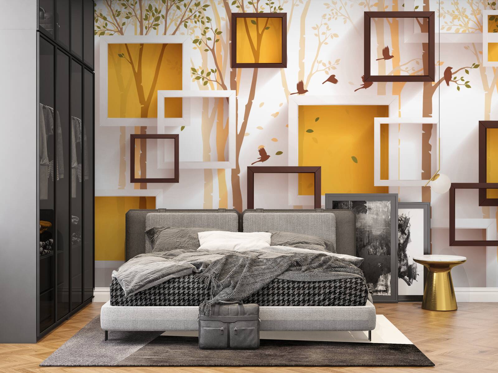 Fototapeta abstrakcia a geometrické tvary jesene