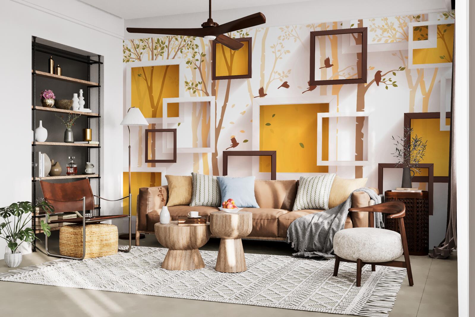 Fototapeta abstrakcia a geometrické tvary jesene