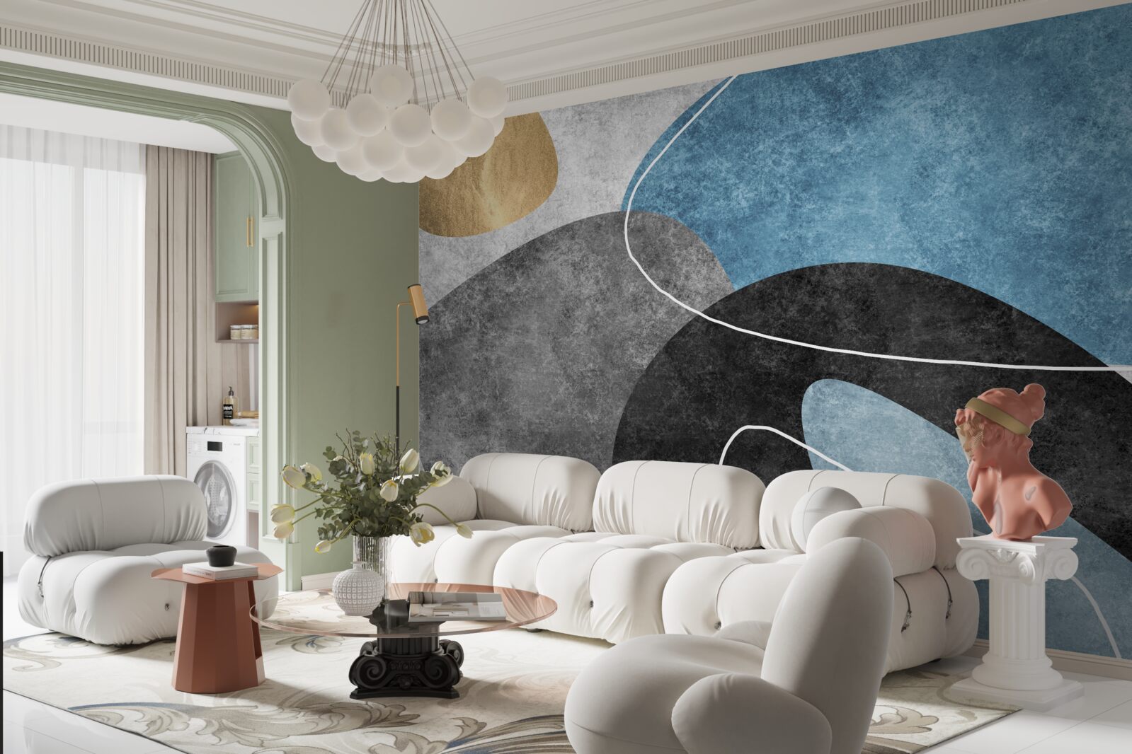 Fototapeta pastelové odtiene mramoru