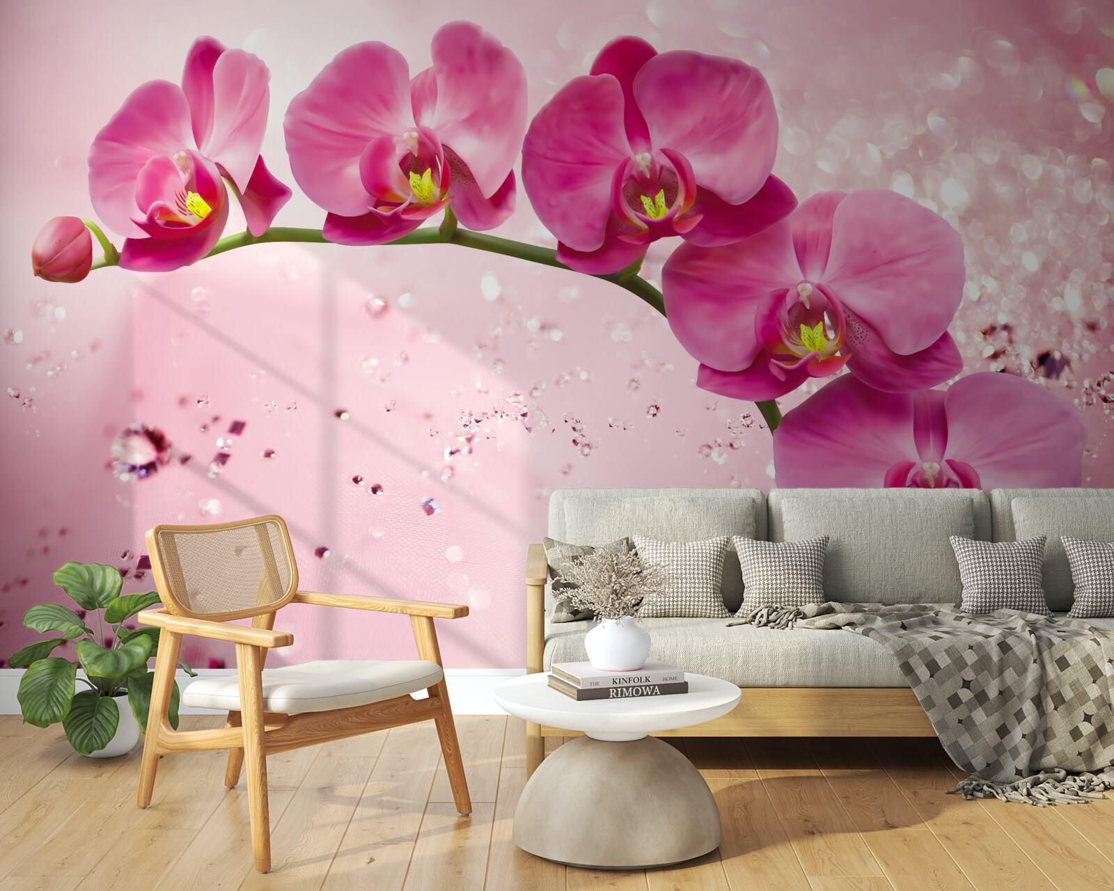 Fototapeta červená orchidea na konári