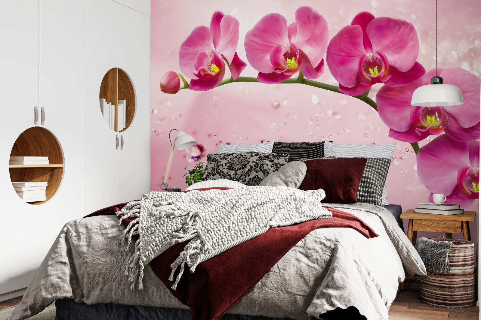 Fototapeta červená orchidea na konári