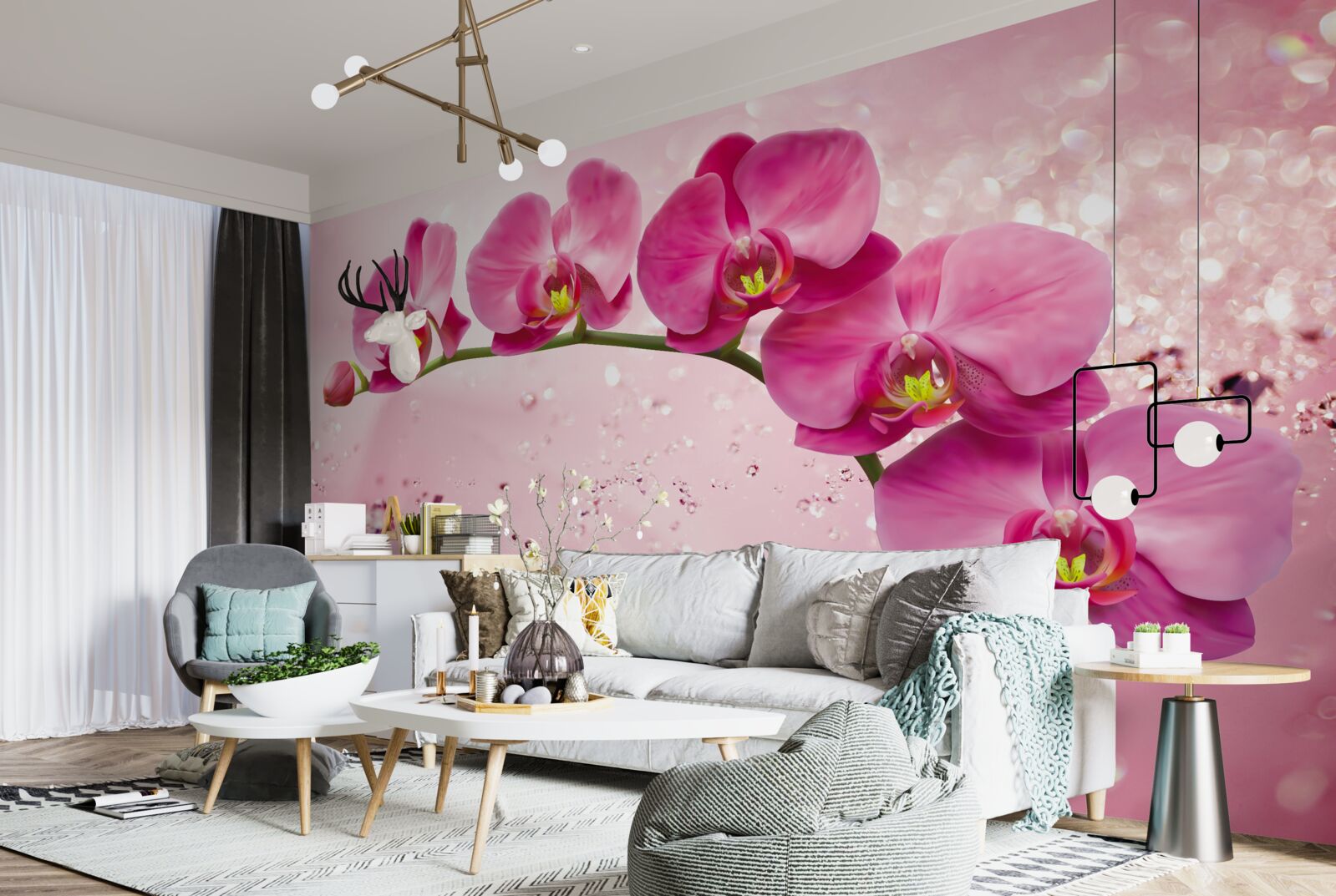 Fototapeta červená orchidea na konári