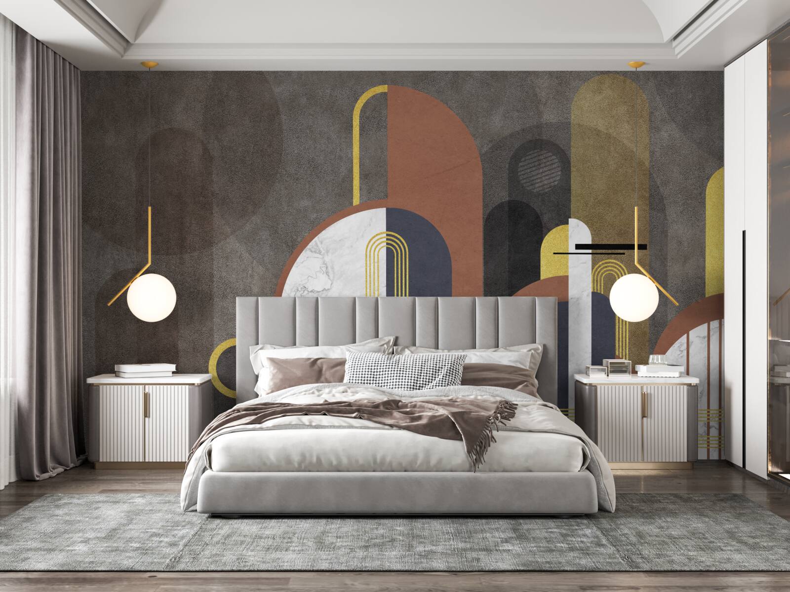 Fototapeta abstrakcia vo forme geometrických tvarov