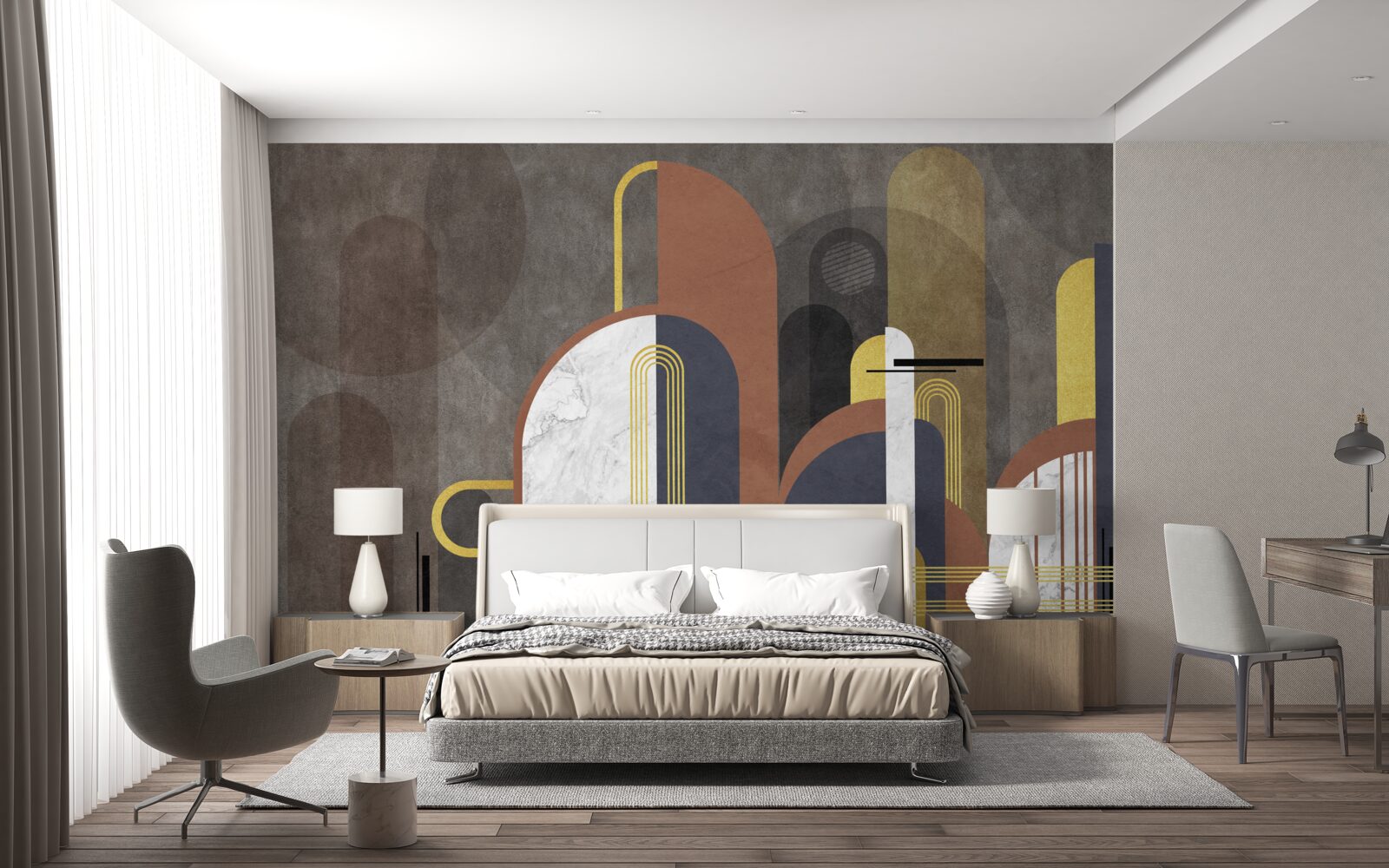 Fototapeta abstrakcia vo forme geometrických tvarov