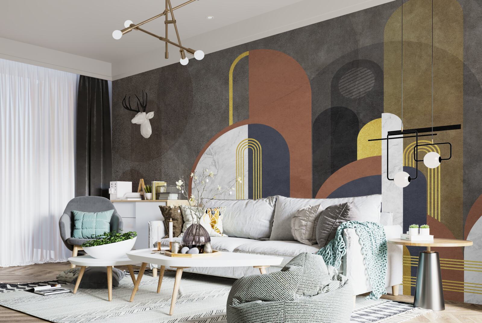 Fototapeta abstrakcia vo forme geometrických tvarov