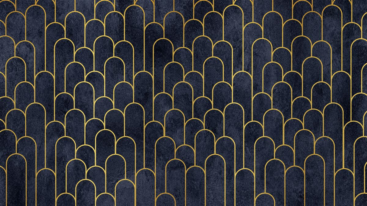 Fototapeta modré polkruhové bronzové stĺpy