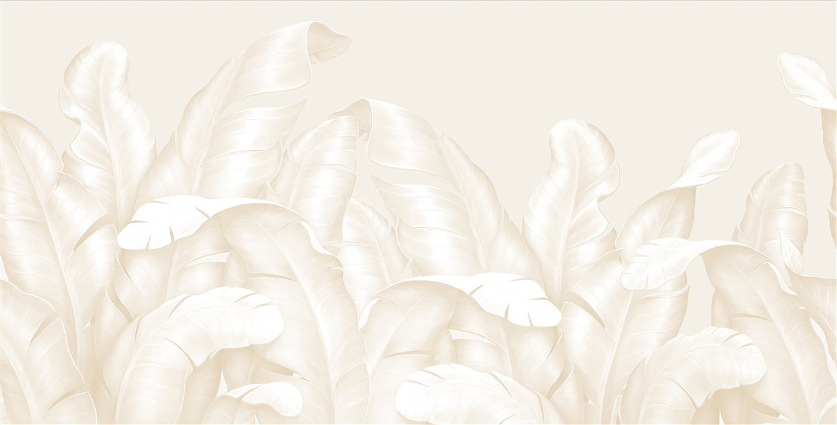 Fototapeta husté listy džungle s jemným hnedým odtieňom