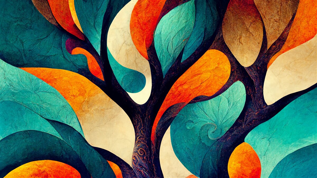 Fototapeta abstrakcia jesenného stromu v teréne