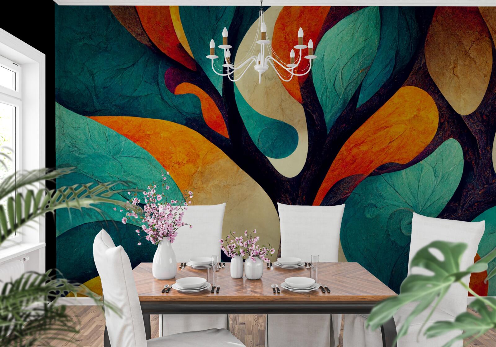 Fototapeta abstrakcia jesenného stromu v teréne