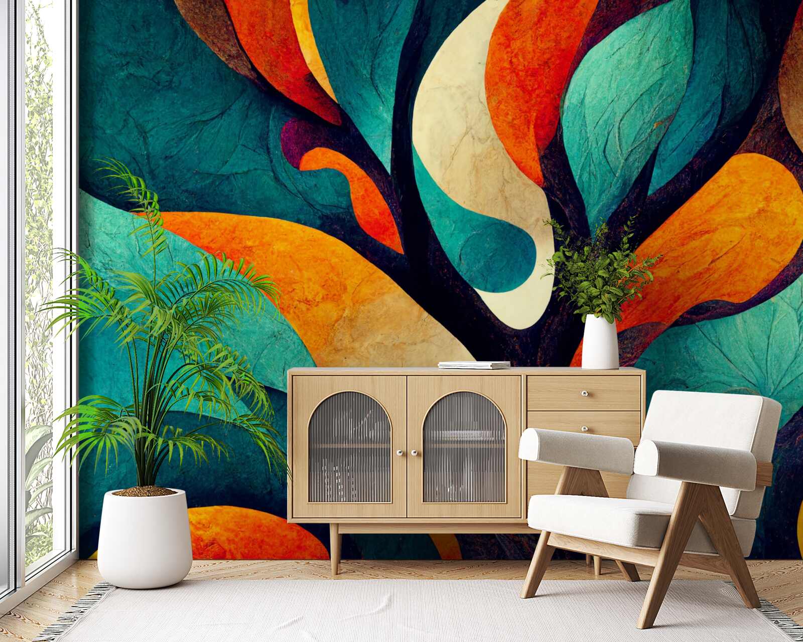 Fototapeta abstrakcia jesenného stromu v teréne