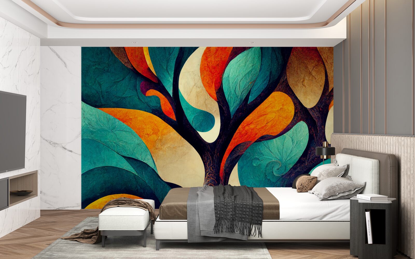 Fototapeta abstrakcia jesenného stromu v teréne