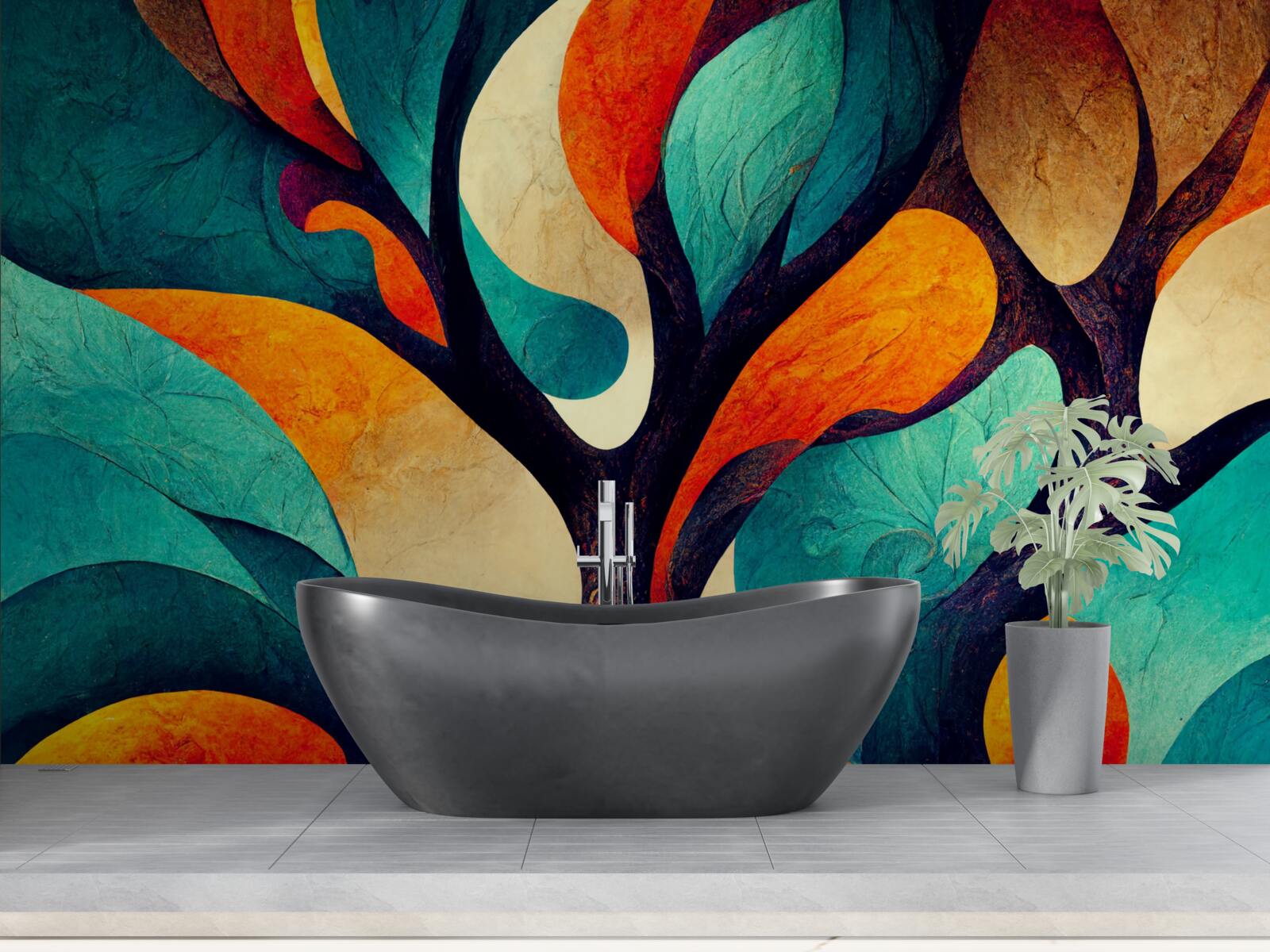 Fototapeta abstrakcia jesenného stromu v teréne