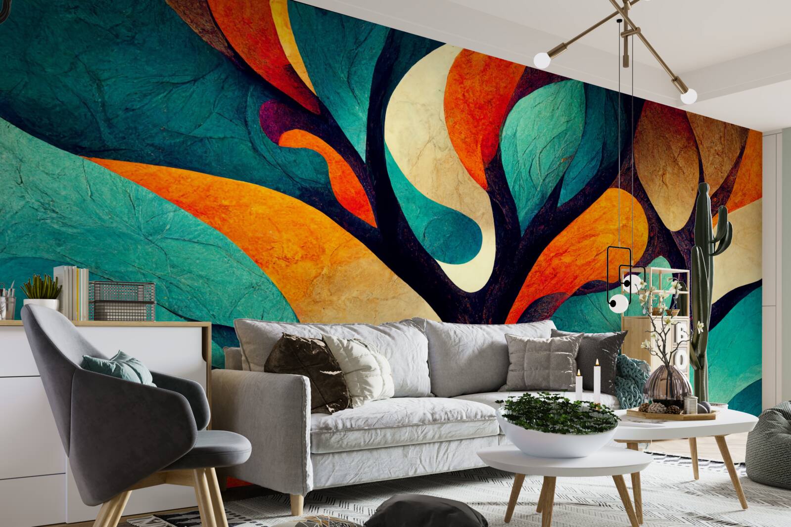 Fototapeta abstrakcia jesenného stromu v teréne