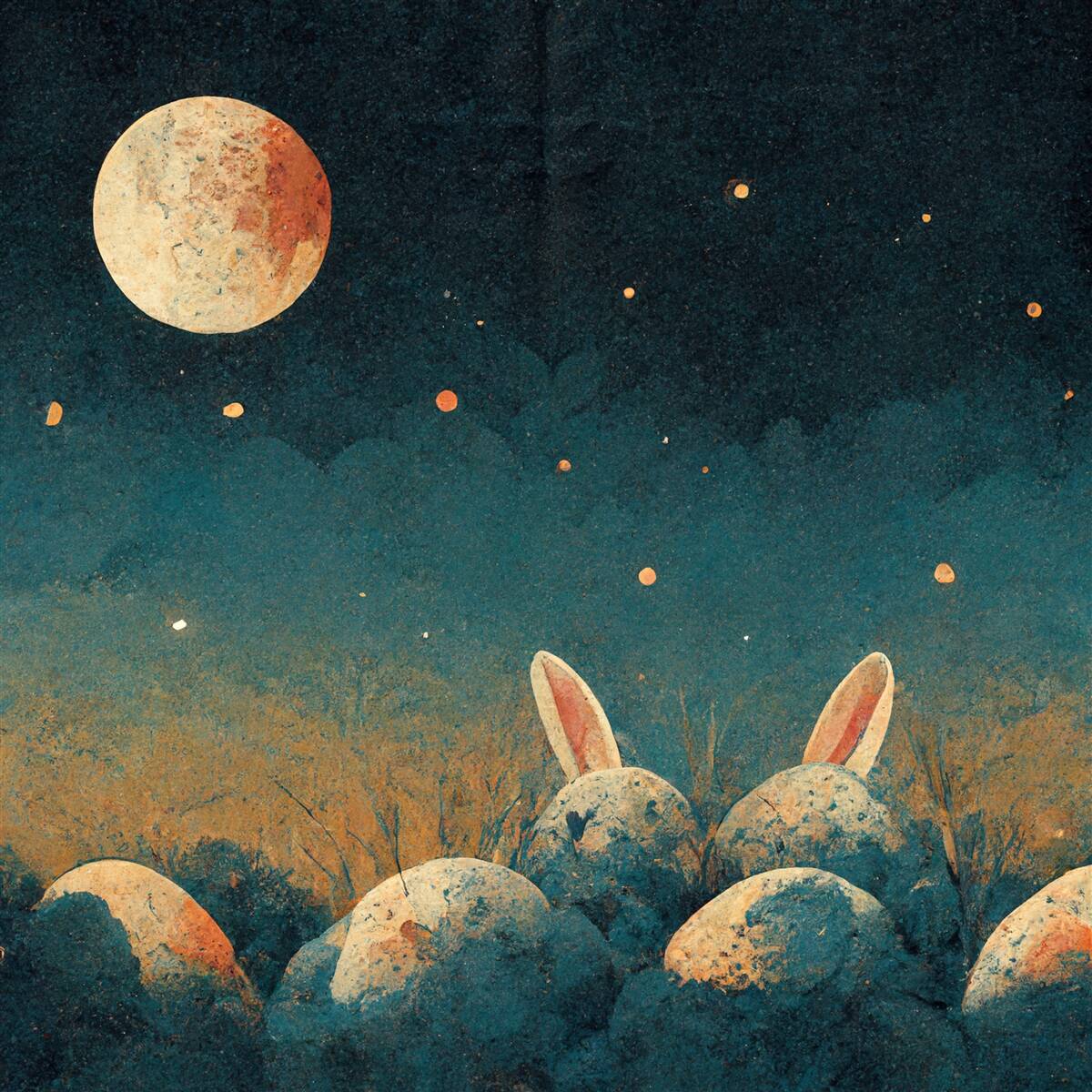 Fototapeta v tieni noci a pri svetle mesiaca