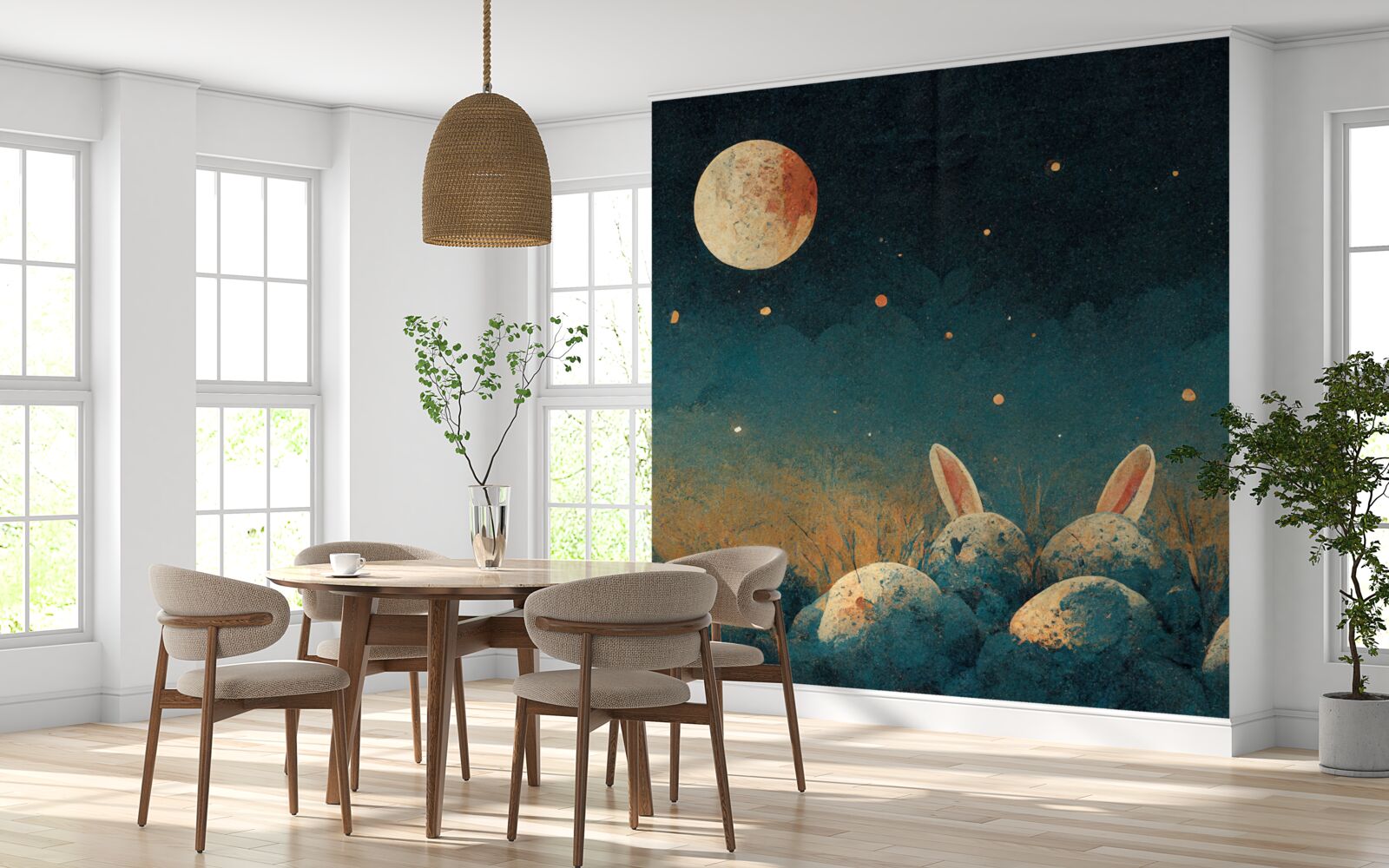 Fototapeta v tieni noci a pri svetle mesiaca