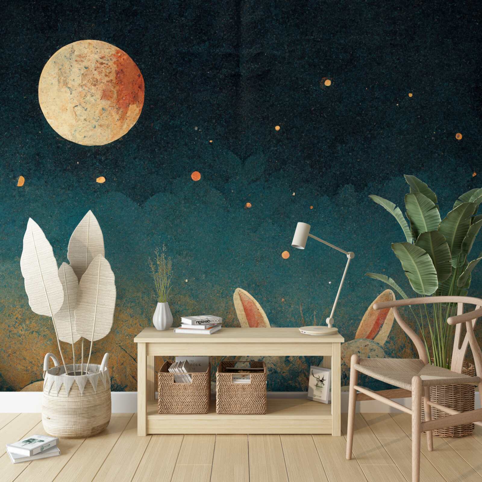 Fototapeta v tieni noci a pri svetle mesiaca