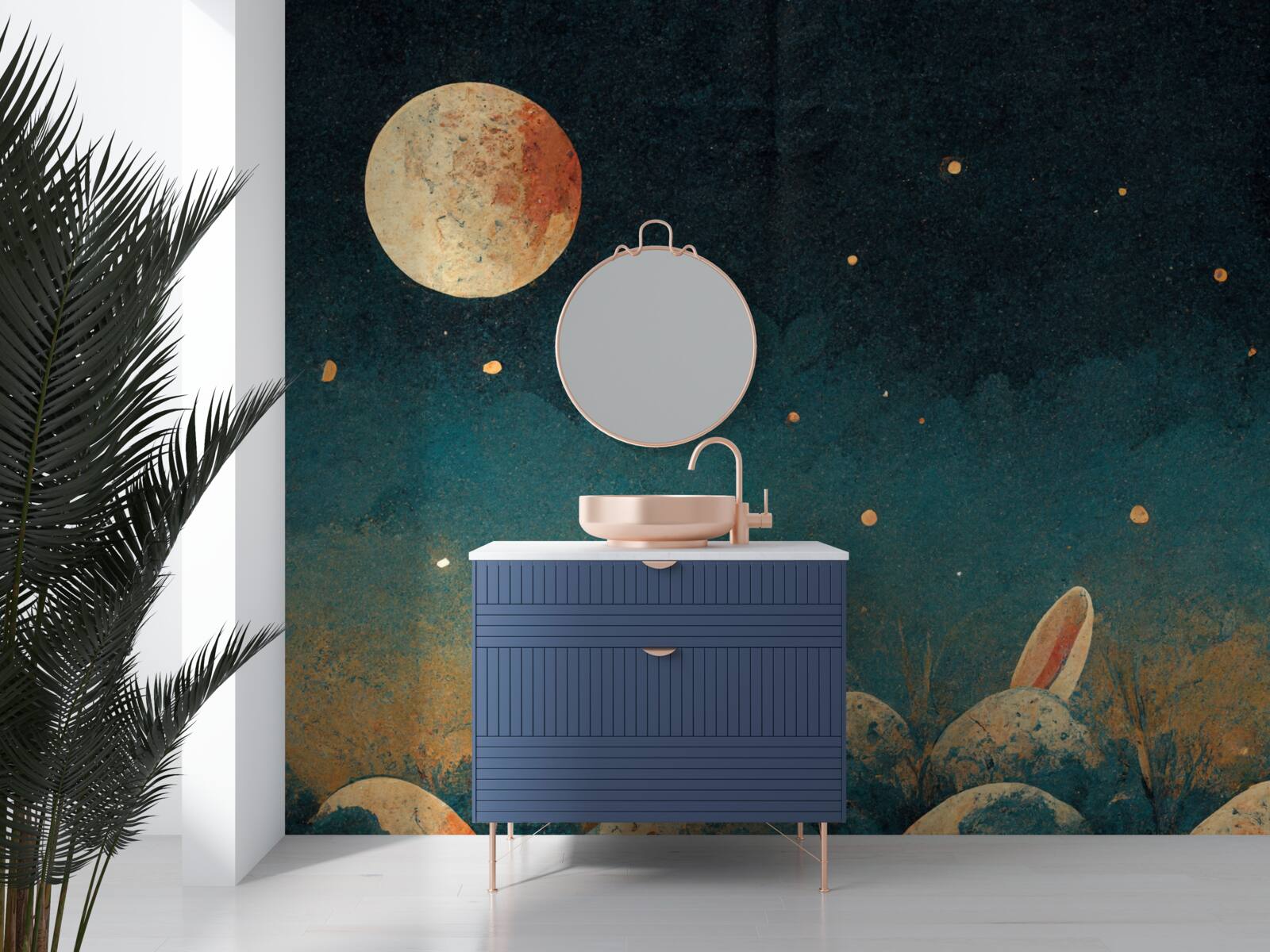 Fototapeta v tieni noci a pri svetle mesiaca