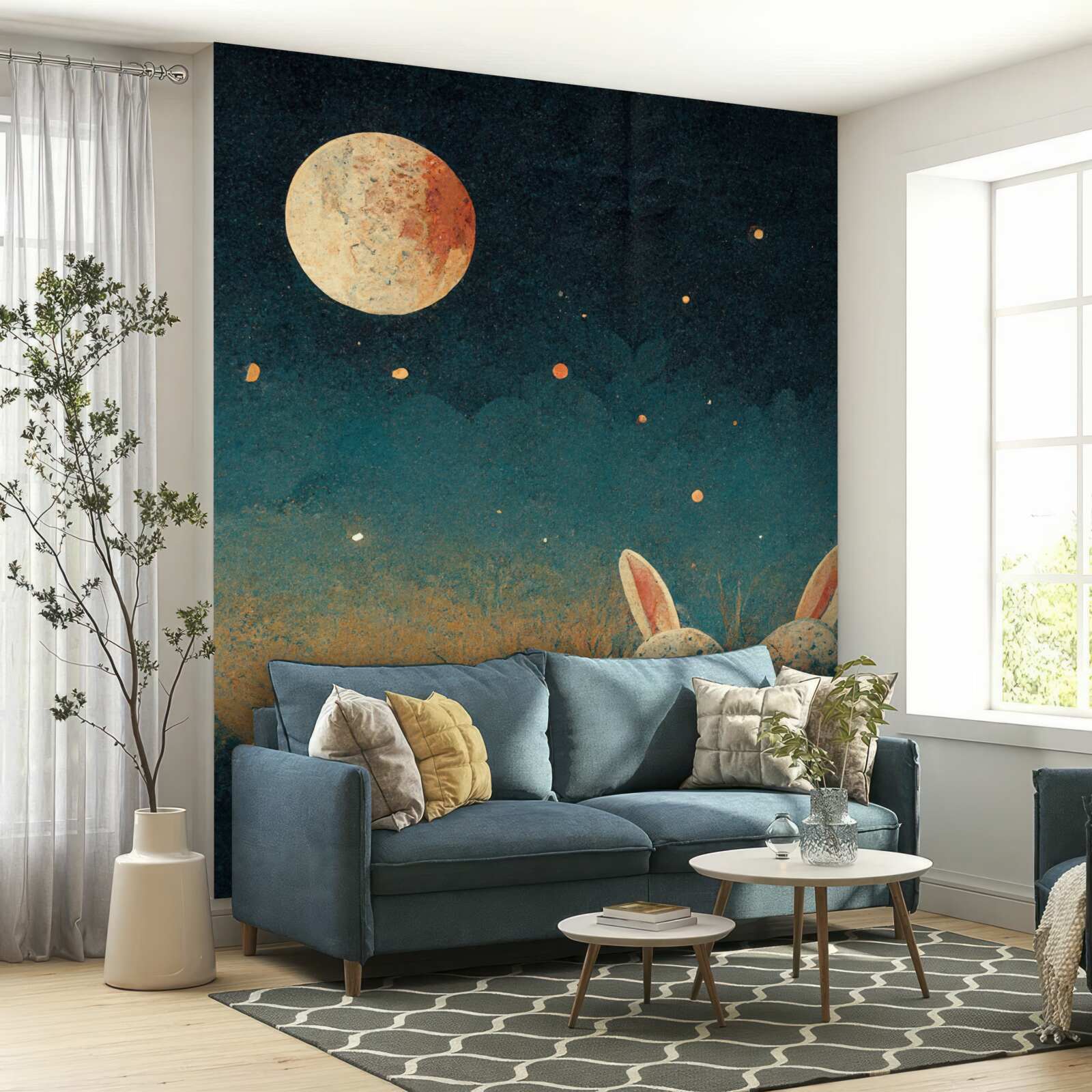 Fototapeta v tieni noci a pri svetle mesiaca