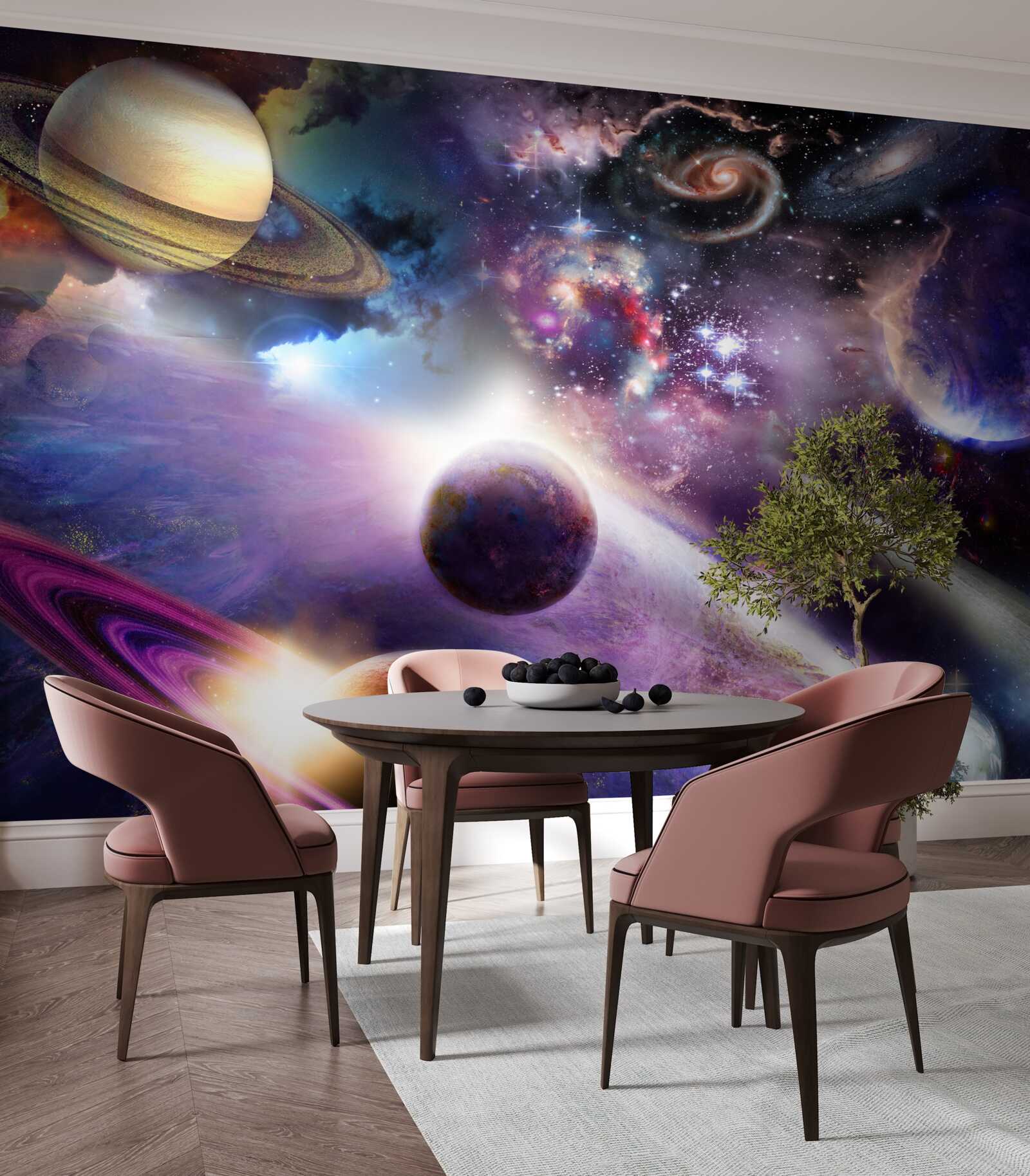 Fototapeta vesmír je nekonečný a plný jasných planét