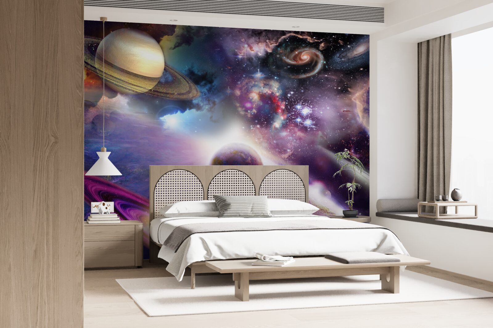 Fototapeta vesmír je nekonečný a plný jasných planét