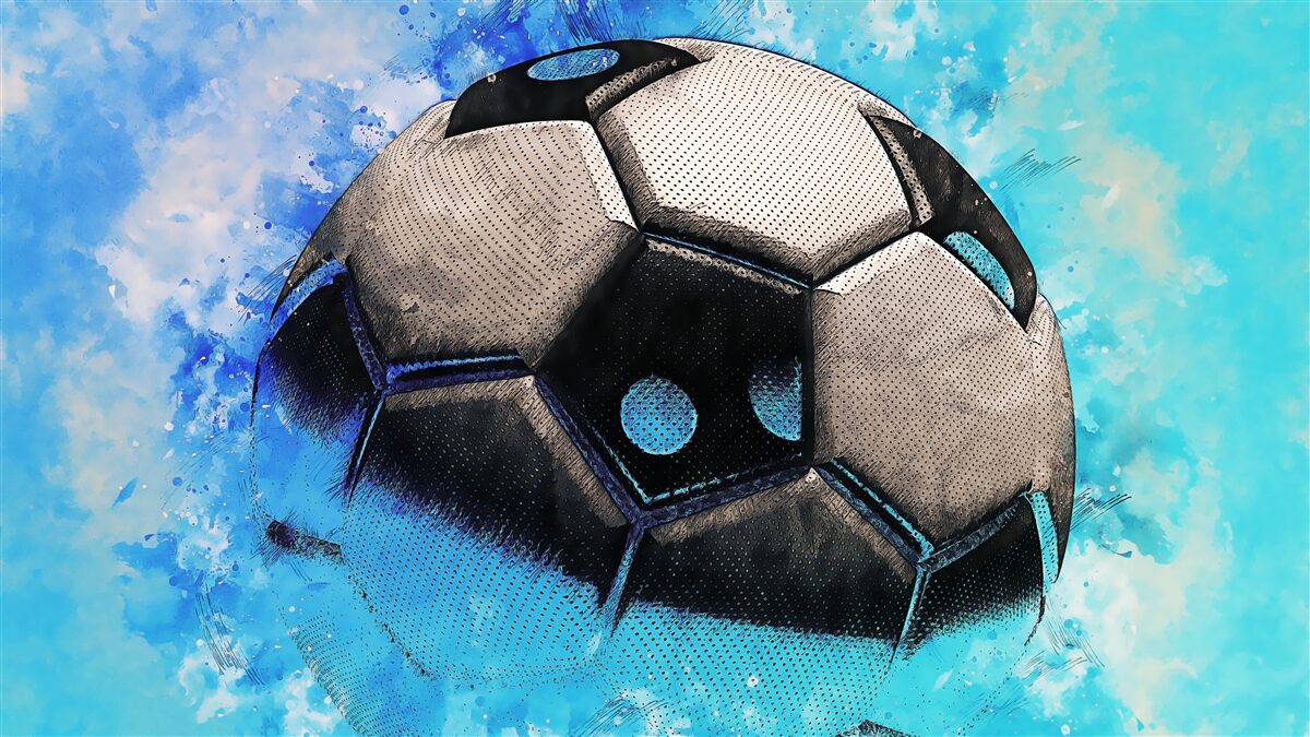 Fototapeta rýchlo lietajúca futbalová lopta