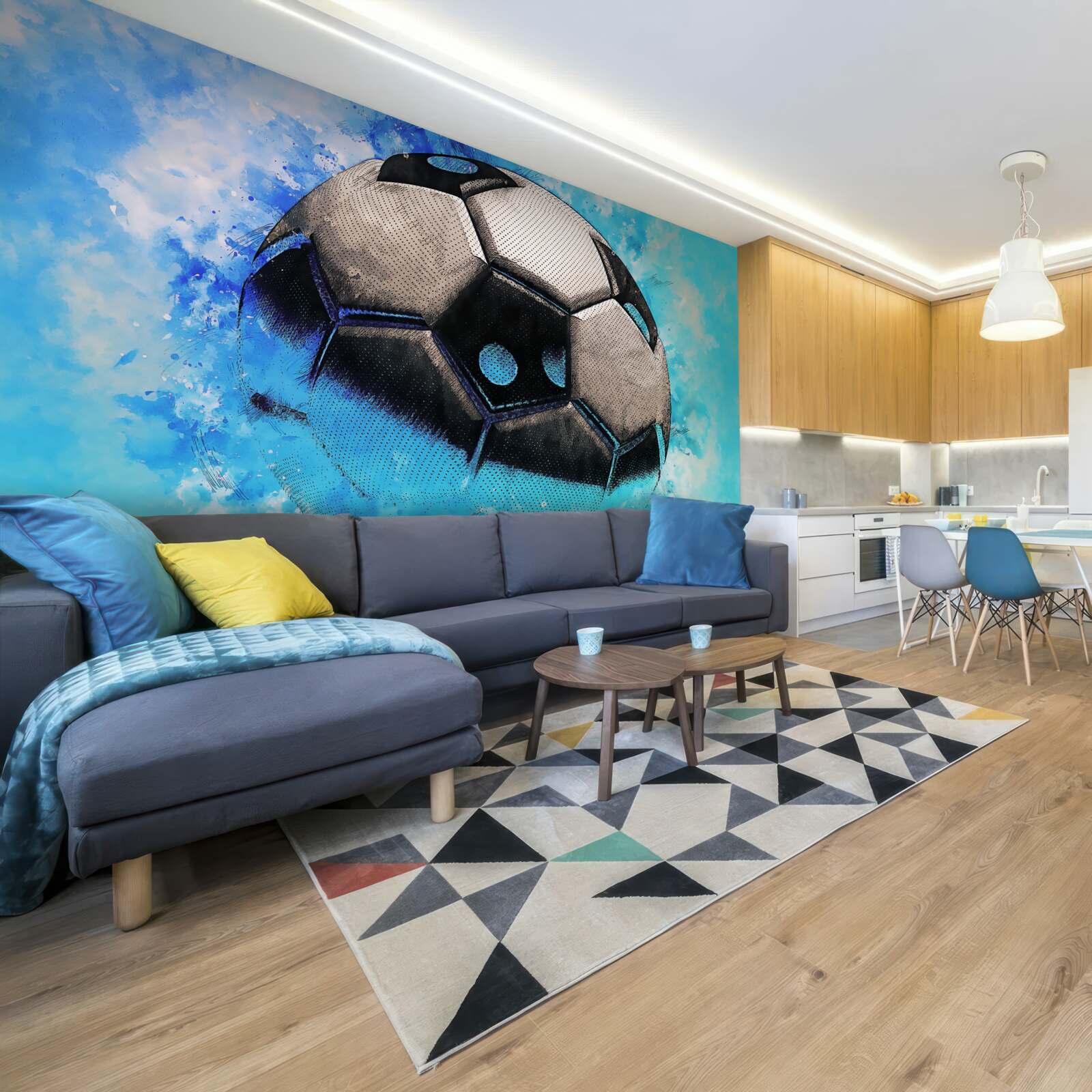 Fototapeta rýchlo lietajúca futbalová lopta