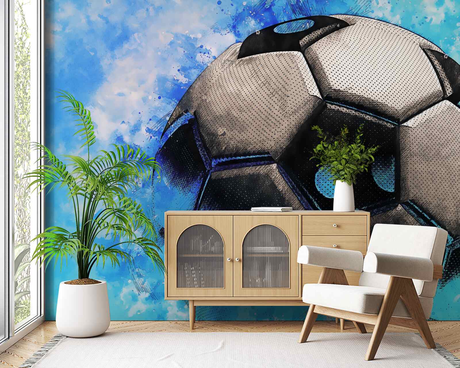 Fototapeta rýchlo lietajúca futbalová lopta