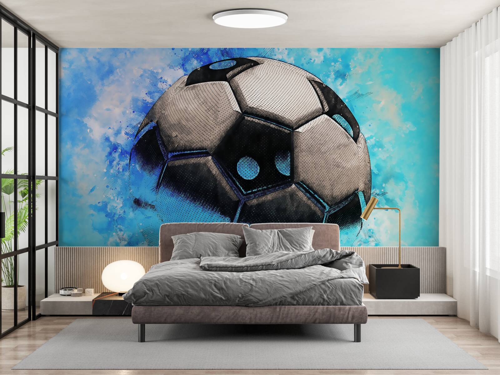 Fototapeta rýchlo lietajúca futbalová lopta