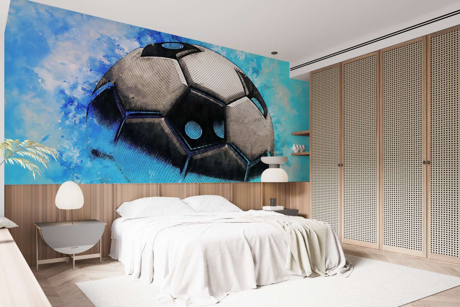 Fototapeta rýchlo lietajúca futbalová lopta